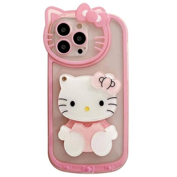 Amazon Hello Kitty Kawaii iPhone Phone Case with Face Mirror iPhone 14 Pro - Picture 1 of 4